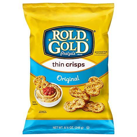 Rold Gold Pretzels Original Thin Crisps Plastic Bag - 8.75 Oz