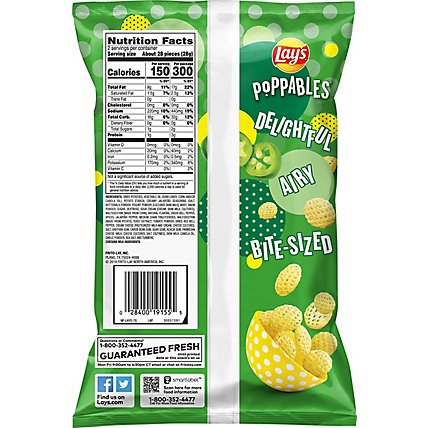 Lays Poppables Potato Snacks Creamy Jalapeno - 2 Oz - Image 6