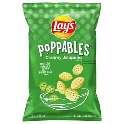 Lays Poppables Potato Snacks Creamy Jalapeno - 2 Oz