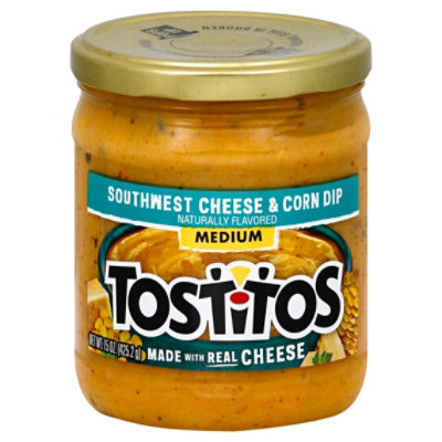 Tostitos Dip Southwest Cheese & Corn Medium Glass Jar 15 Oz Vons
