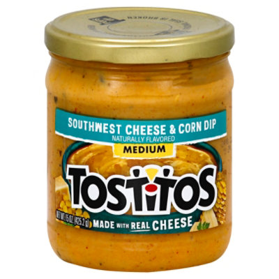 Tostitos Dip Southwest Cheese & Corn Medium Glass Jar - 15 Oz