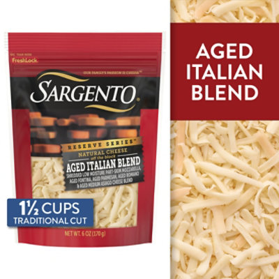 Sargento Reserve Series™ Shredded Aged Italian Blend Natural Cheese - 6 Oz - Image 1