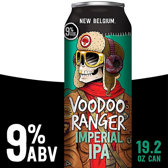 New Belgium Brewing Voodoo Ranger Imperial IPA Beer 9% ABV Can - 19.2 Fl. Oz.