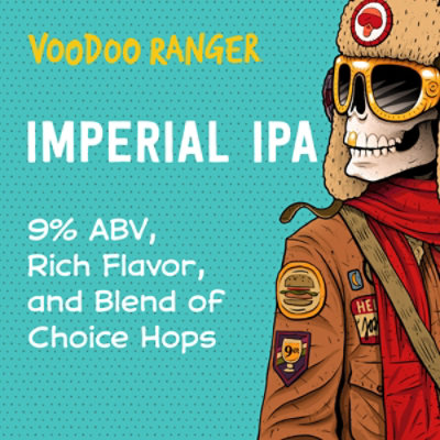 New Belgium Brewing Voodoo Ranger Imperial IPA Beer 9% ABV Can - 19.2 Fl. Oz. - Image 3