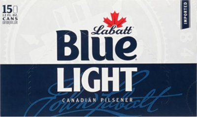 Labatt Blue Beer Canadian Pilsner Light Cans - 15-12 Fl. Oz. - Image 3