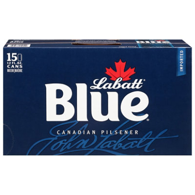 Labatt Blue Beer Canadian Pilsner Cans - 15-12 Fl. Oz. - Image 2