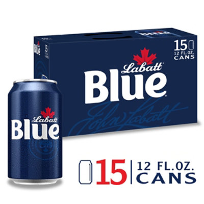 Labatt Blue Beer Canadian Pilsner Cans - 15-12 Fl. Oz. - Image 1