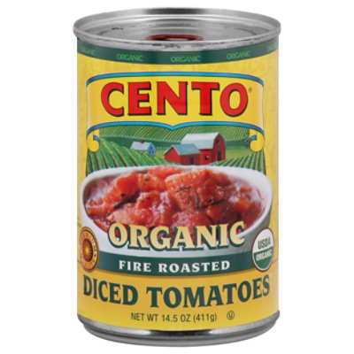Cento Organic Tomatoes Diced Fire Roasted - 14.5 Oz - Image 2