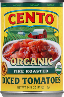 Cento Organic Tomatoes Diced Fire Roasted - 14.5 Oz - Image 2