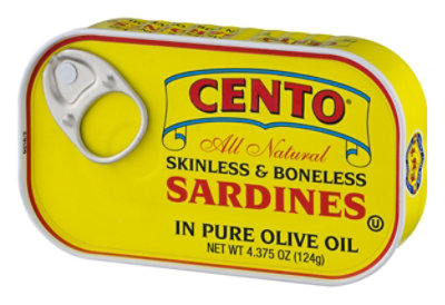 Cento Sardines Skinless & Boneless In Olive Oil Salt Added - 4.375 Oz - Image 4