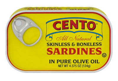 Cento Sardines Skinless & Boneless In Olive Oil Salt Added - 4.375 Oz - Image 6