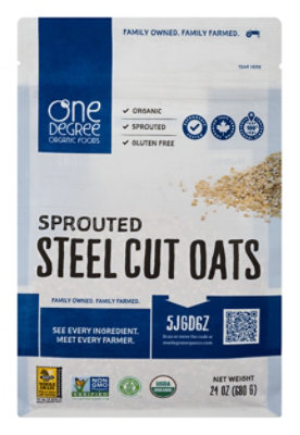 One Degre Oats Steel Cut Sprouted - 24 Oz - Image 1