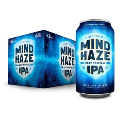 Firestone Walker Mind Haze Hazy Beer IPA Cans - 6-12 Fl. Oz.