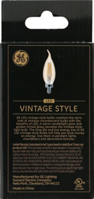 GE Light Bulbs LED Vintage Style Warm Candle Light Candelabra Base 40 Watts CAC - 2 Count - Image 4