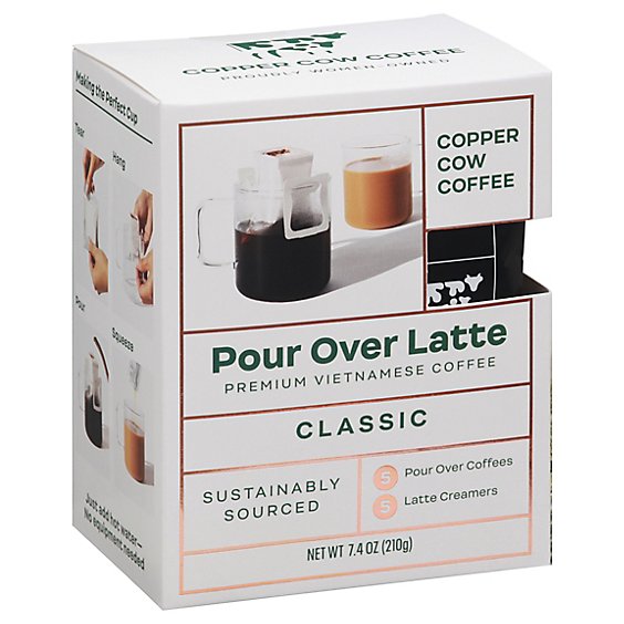 Copper Cow Coffee Coffee Kit Vietnamese Portable Pour Over 5 Count - 9 Oz