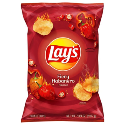 Lays Fiery Habanero Potato Chips 7.75 Oz ACME Markets