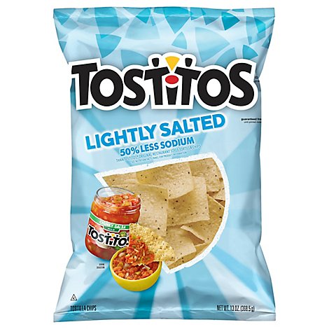 Tostitos Restaurant Style Tortilla Chips Lightly Salted Plastic Bag - 13 Oz