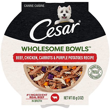 Cesar Beef Chicken Purple Potatoes and Carrots Recipe Wet Dog Food - 12.7 Oz - Image 1