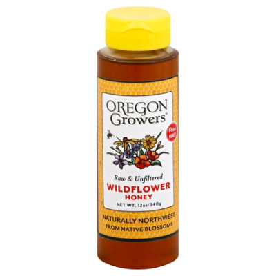 Oregon Growers Honey Raw & Unfiltered Wildflower - 12 Oz - Image 1