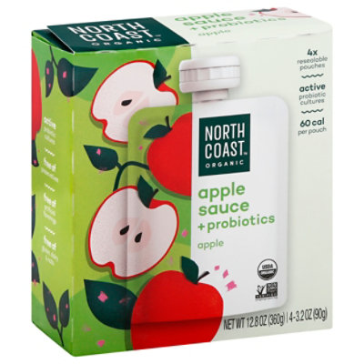 North Coa Apple Sce Pbiotic Pouch - 12.8 Oz