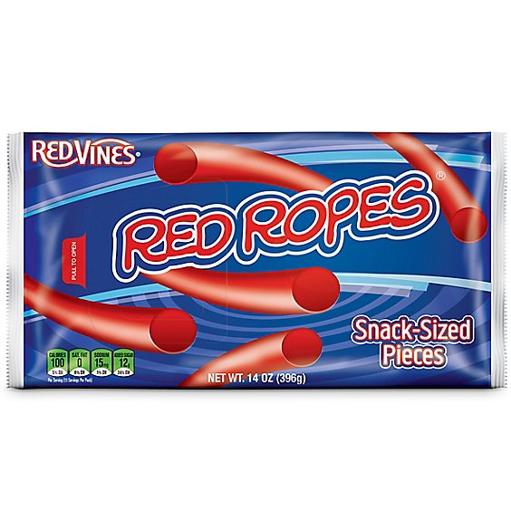 Red Vines Red Ropes Candy Snack Sized Licorice Pieces Bag - 14 Oz