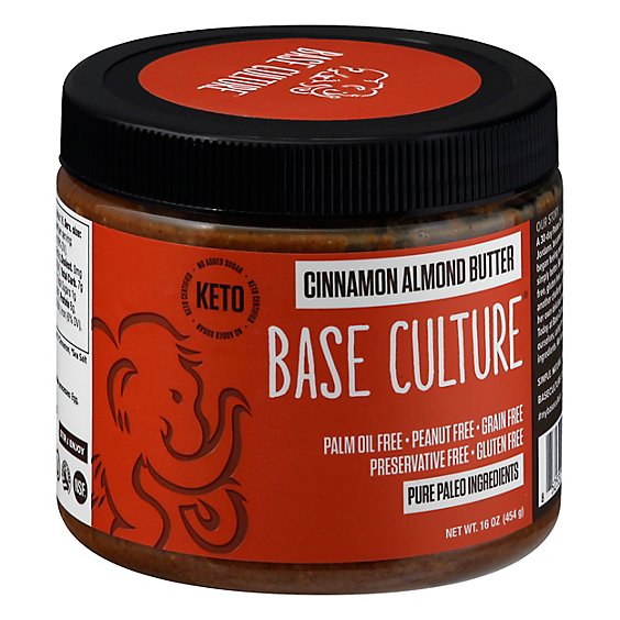 Base Culture Almond Butter Cinnamon - 16 Oz