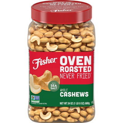 Fisher Oven Roasted Whole Cashews - 24 Oz - Image 3