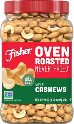 Fisher Oven Roasted Whole Cashews - 24 Oz - Image 2