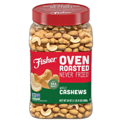 Fisher Oven Roasted Whole Cashews - 24 Oz - Image 1