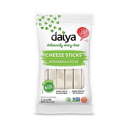 Daiya Dairy Free Mozzarella Style Vegan Cheese Sticks - 4.65 Oz - Image 1