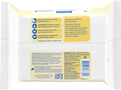 Johnsons Baby Hand And Face Wipes - 25 Count - Image 6