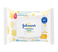 Johnsons Baby Hand And Face Wipes - 25 Count