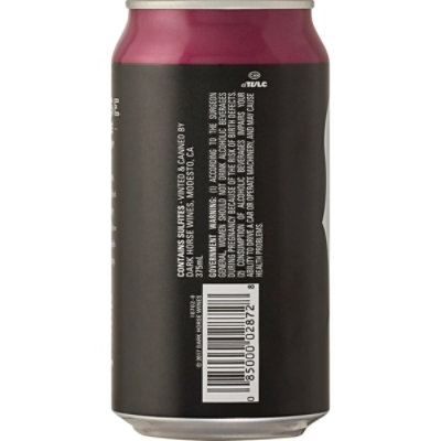 Dark Horse Red Wine Pinot Noir California In Can - 375 Ml - Image 3