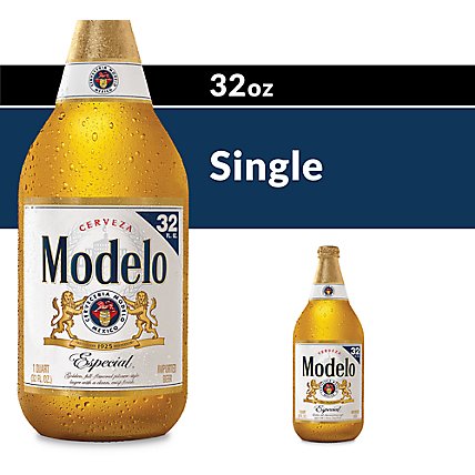 Modelo Especial Mexican Lager Beer Bottle 4.4% ABV - 32 Fl. Oz. - Image 1
