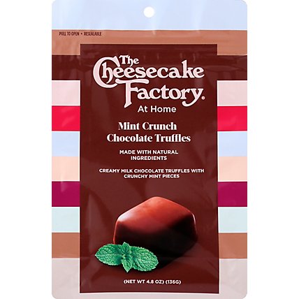 The Cheesecake Factory At Home Truffles Milk Chocolate With Crunchy Mint Pieces - 4.8 Oz - Image 2