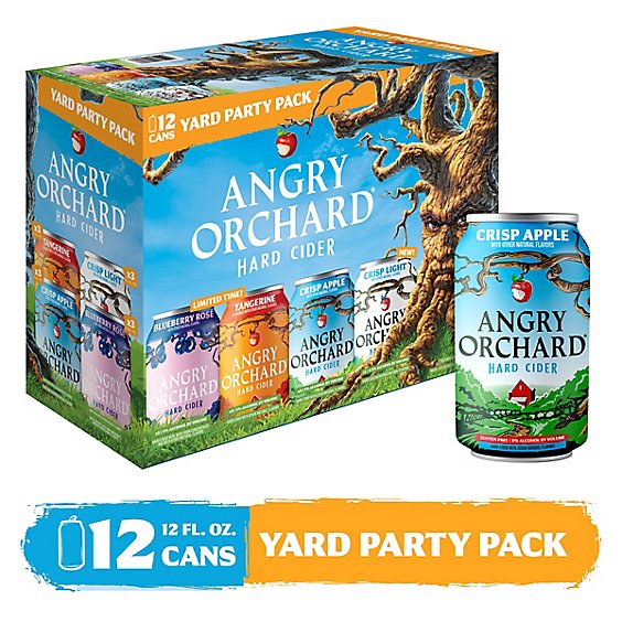 Angry Orchard Hard Cider Variety Pack Spiked Cans - 12-12 Fl. Oz.
