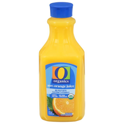 O Organics Orange Juice No Pulp W/Calcium - 52 Fl. Oz.