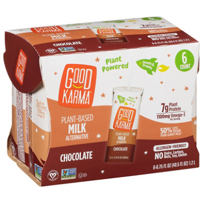 Good Karma Flaxmilk + Protein Chocolate - 6-6.75 Fl. Oz. - Image 1