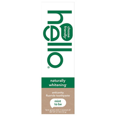 Hello Natural Whitening Fluoride Toothpaste - 4.7 Oz - Image 3