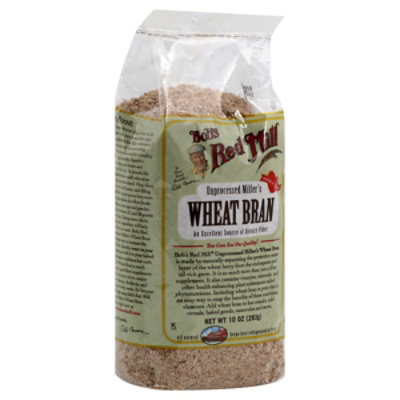 Bobs Red Mill Wheat Bran Unprocessed Millers 10 Oz Vons