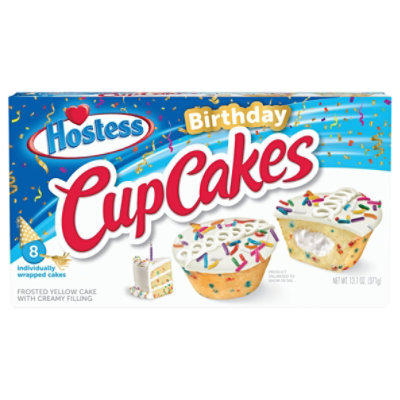 Hostess Birthday Cupcakes Creamy Center Frosted Cupcakes - 8 Count - Image 2
