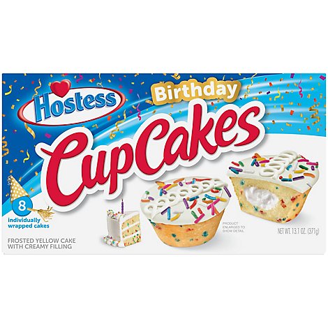 Hostess Birthday Cupcakes 8 Count - 13.1 Oz