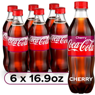 Coca-Cola Soda Pop Flavored Cherry - 6-16.9 Fl. Oz. - Image 1