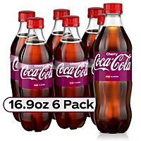 Coca-Cola Soda Pop Flavored Cherry - 6-16.9 Fl. Oz. - Image 1