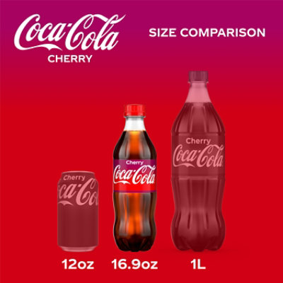 Coca-Cola Soda Pop Flavored Cherry - 6-16.9 Fl. Oz. - Image 2