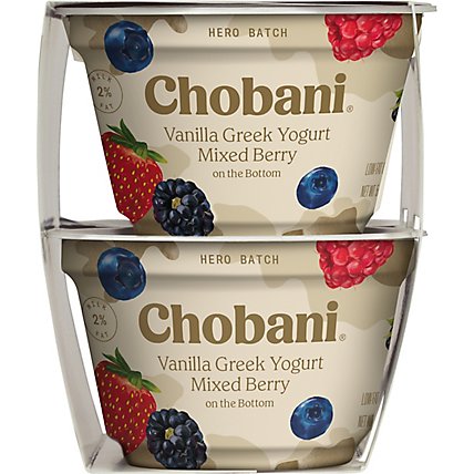 Chobani Yogurt Greek Low Fat Vanilla On The Bottom Mixed Berry - 4-5.3 Oz - Image 3
