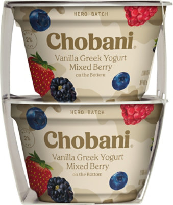 Chobani Low-Fat Vanilla Mixed Berry On The Bottom Greek Yogurt - 4-5.3 Oz - Image 3