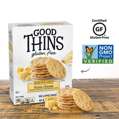 Good Thins Three Cheese Rice & Cheese Snacks Gluten Free Crackers - 3.5 Oz - Image 5