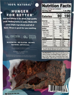 Stryve Protein Snacks Gourmet Beef Biltong Smoked - 2.25 Oz - Image 6