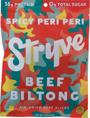 Stryve Protein Snacks Gourmet Beef Biltong Peri Peri - 2.25 Oz - Image 2